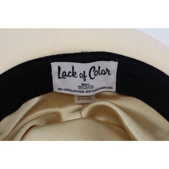 LACK OF COLOR Ivy Beverly Hat Green Vintage Trim Ivory - S